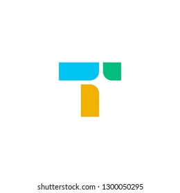 T letter logo vector icon illustration