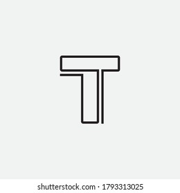 T letter logo vector icon illustration