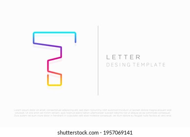 T letter logo, vector icon desing 