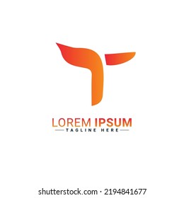 T Letter logo vector illustration design 