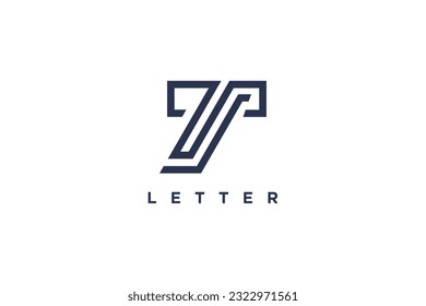 T letter logo vector with modern concept black design