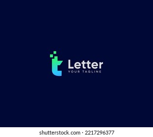 T Letra Modelo De Vector De Logotipo Símbolo De Monograma Resumen. Usable para el deporte de negocios, la tecnología, la moda, el logotipo digital y creativo futuro