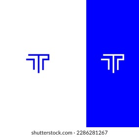 Plantilla de vectores con logotipo de letra T Símbolo de monograma abstracto 