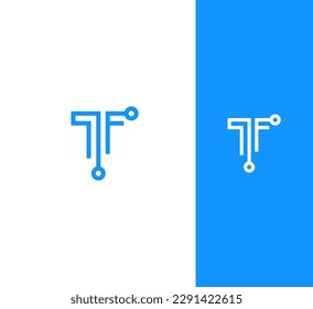 Plantilla de vectores con logotipo de letra T Símbolo de monograma abstracto 