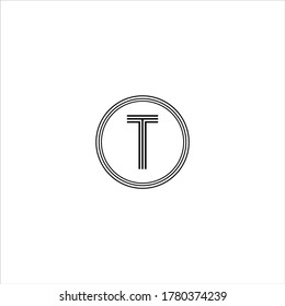 T letter logo vintage design