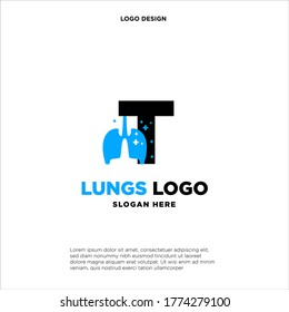 T Letter Lung Logo Template Illustration Design Illustration Design.