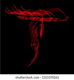 T letter. made as an abstraction.