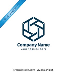 T letter mark logo - Editable vector logo - Abstract icon design