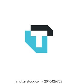 Ilustración del icono vectorial de marca de letra t