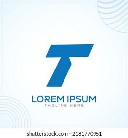 T letter modern creative premium logo design vector template
