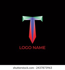 T carta logotipo moderno vector de diseño