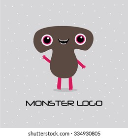T letter monster logo