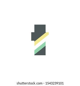 t letter Multicolor logo design vector
