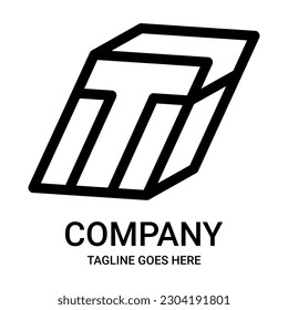 The T letter outline logo. Perfect for t-shirts and other customization, use alone or with your own text.