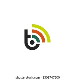 T letter signal logo vector icon illustration