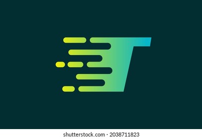 T Letter Speed Line Logo Concept Stock Vector (Royalty Free) 2038711823 ...