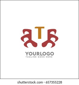 T Letter Spider vector illustration with Happy Halloween logo. Festive logo design.