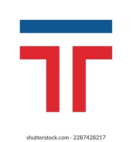 T letter square logo icon template