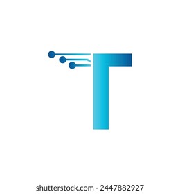 T letter tech logo, initial T for technology symbol