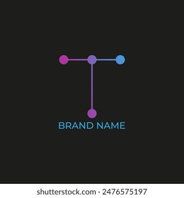 T letter technology abstract business logo design