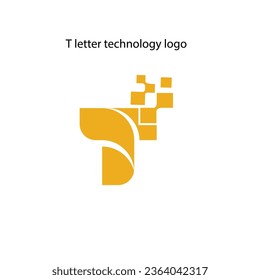 T letter technology logo vector