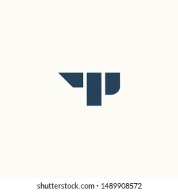 T letter TP initial logo vector icon mark