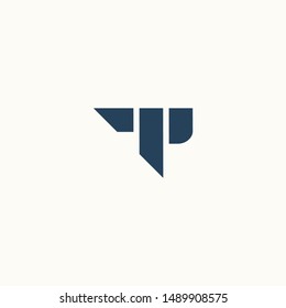 T letter TP initial logo vector icon mark