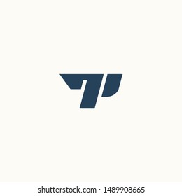 T letter TP initial logo vector icon mark