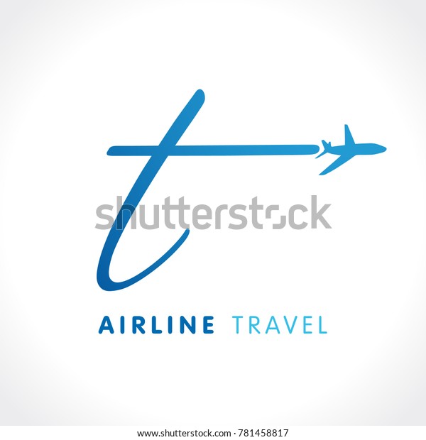 T Letter Transport Travel Company Logo Stock Vector Royalty Free