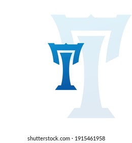 T Letter Trophy Logo Template