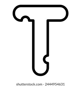 T letter typeface, vector Mice cheese uppercase font.