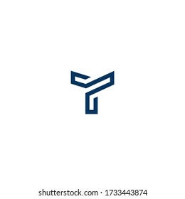 t letter vector logo abstract