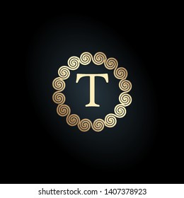 T 
LETTER VECTOR LOGO APHABET ICON