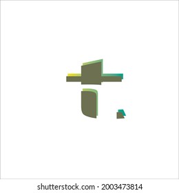 t letter vector logo design