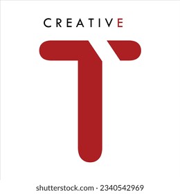 T-Letter-Vektorlogo-Design neu 