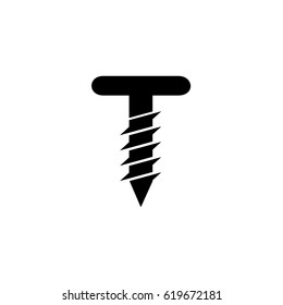 T Letter Vector Logo. Drill Bit Vector Logo