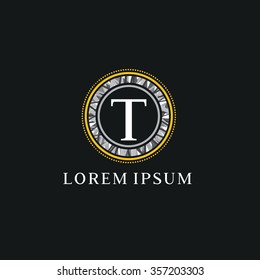 T letter vector logo template (sign, symbol, emblem, ornament)