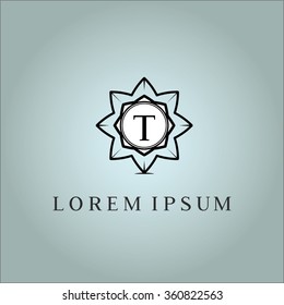 T letter vector logo template (sign, symbol, emblem, ornament)