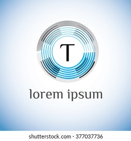 T letter vector logo template (sign, symbol, emblem, ornament)