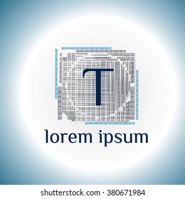 T letter vector logo template (sign, symbol, emblem, ornament)