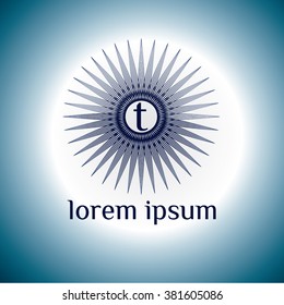 t letter vector logo template (sign, symbol, emblem, ornament)