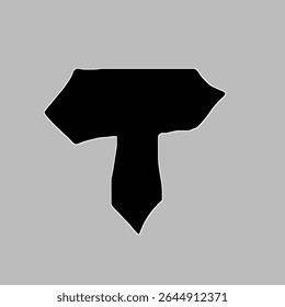 T LETTER VECTOR SIMPLE LOGO HANDWRITTING