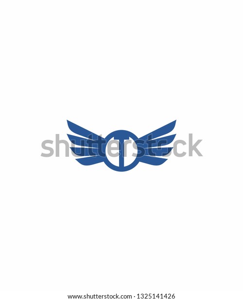 T Letter Wings Logo Icon Stock Vector Royalty Free