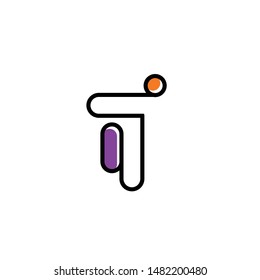 t letters icon logo design vector