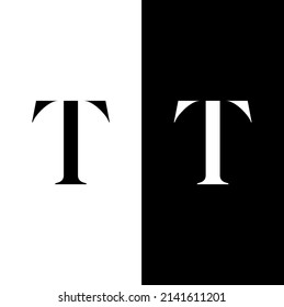 Letras T Iconos iniciales diseño del logotipo de inspiración del vector monograma