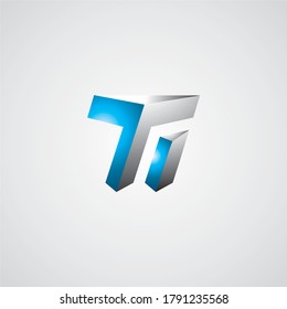 T & I schreibt Joint Logo Symbol Vektorvorlage für Firmenlogo und Visitenkartendesign.
