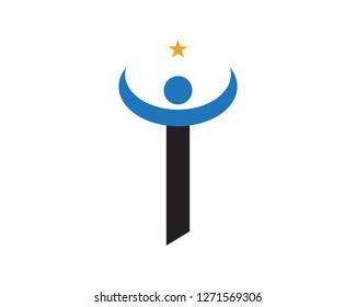 T letters logo and symbols template icons app