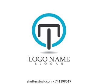 T letters logo and symbols template icons app
