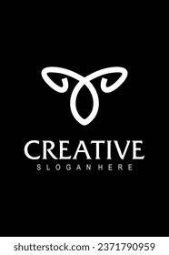 : t line concept vector logo design