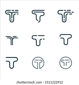t logo collection is simple